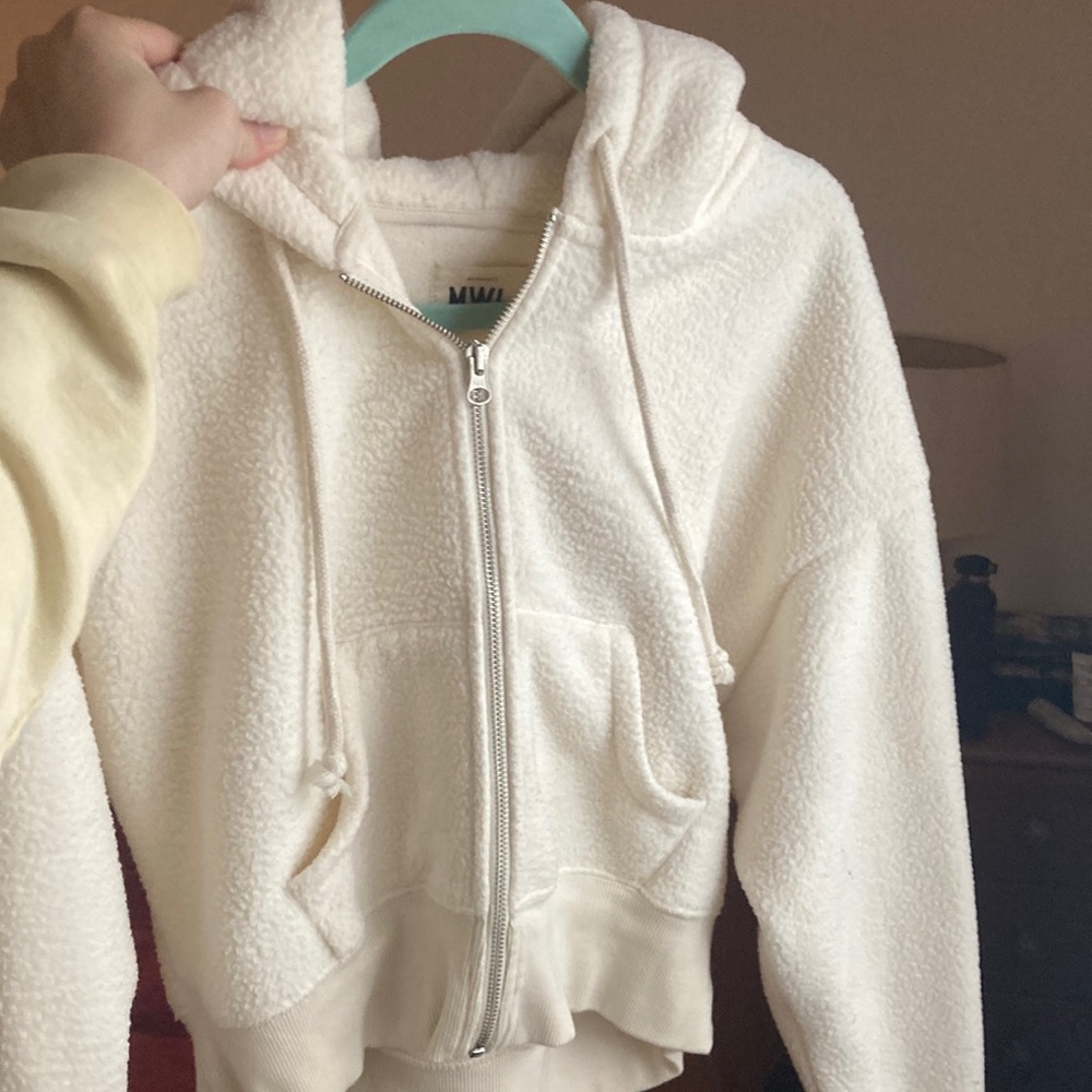 Madewell Full Zip Sherpa Fleece Hoodie - Size L